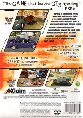 Burnout box cover back
